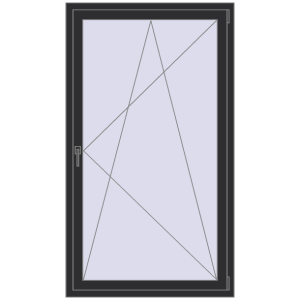 Купити Вікна 1000x1750 мм REHAU Euro 70 ANTHRACITE_GREY_GLATT з двох сторін
