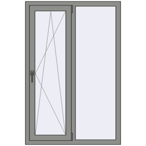 Купити Вікна 1000x1500 мм Altest Pony 375 RAL 9007 Grey aluminium з двох сторін