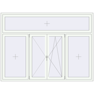Купити Вікна 2300x1700 мм REHAU Euro 70 Білий (RAL 9016) з двох сторін