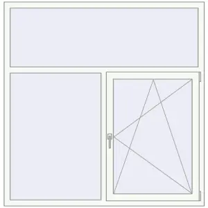 Купити Вікна 1650x1680 мм REHAU Brillant-Design Білий (RAL 9016) з двох сторін