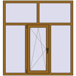 Купити Вікна 1500x1600 мм REHAU Brillant-Design LIGHT_OAK з двох сторін