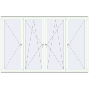 Купити Вікна 2600x1670 мм REHAU Euro 70 Білий (RAL 9016) з двох сторін