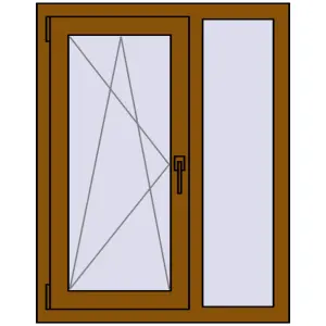 Купити Вікна 800x1010 мм REHAU Euro 60 GOLDEN OAK з двох сторін
