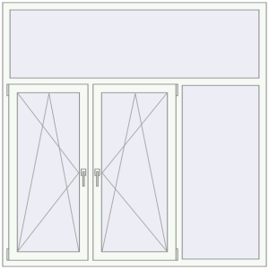 Купити Вікна 1800x1800 мм REHAU Euro 60 Білий (RAL 9016) з двох сторін