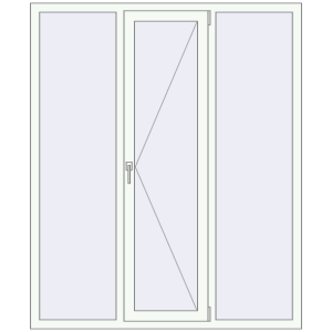 Алюмінієве вікно 1500x1800 мм Тристулкове (комплектація: Базова). Вид зсередини Купити Вікна 1500x1800 мм Altest Pony 375