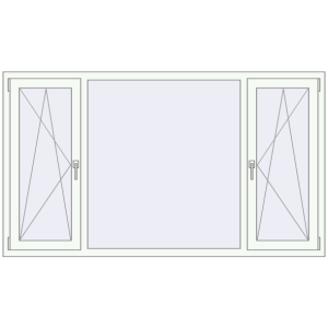 Купити Вікна 2000x1150 мм REHAU Euro 60 Білий (RAL 9016) з двох сторін