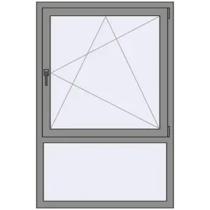 Купити Вікна 1000x1500 мм Altest Pony 375 RAL 9007 Grey aluminium з двох сторін