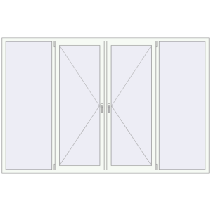 Купити Вікна 2760x1800 мм REHAU SYNEGO MD Білий (RAL 9016) з двох сторін