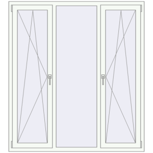 Купити Вікна 1580x1750 мм REHAU Euro 70 Білий (RAL 9016) з двох сторін