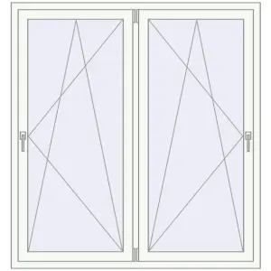 Купити Вікна 1500x1600 мм REHAU Euro 70 Білий (RAL 9016) з двох сторін