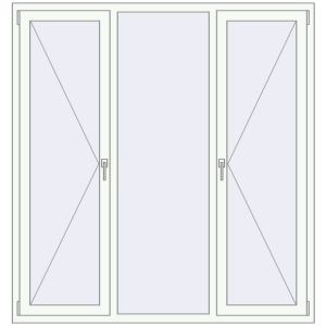 Купити Вікна 1700x1800 мм REHAU Euro 70 Білий (RAL 9016) з двох сторін