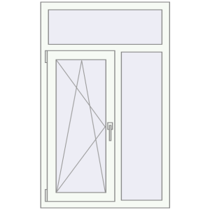 Купити Вікна 840x1340 мм REHAU Euro 60 Білий (RAL 9016) з двох сторін
