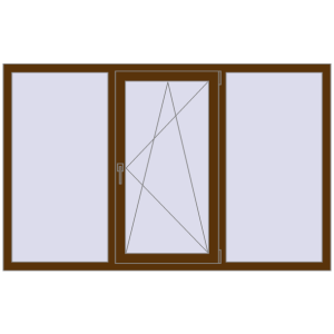 Купити Вікна 1900x1200 мм REHAU Euro 60 WALNUT з двох сторін