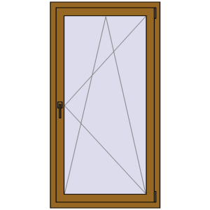 Металопластикове вікно 800x1500 мм Одностулкове (комплектація: Базова). Вид зсередини Купити Вікна 800x1500 мм REHAU Euro 70