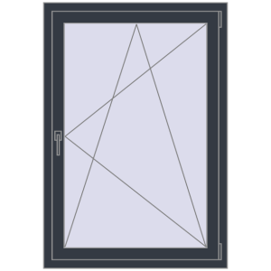 Купити Вікна 900x1300 мм REHAU Euro 60 ANTHRACITE_GREY_STRUKTURAL з двох сторін