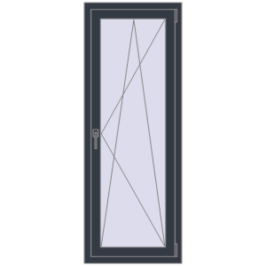 Купити Вікна 600x1600 мм REHAU SYNEGO MD ANTHRACITE_GREY_STRUKTURAL з двох сторін