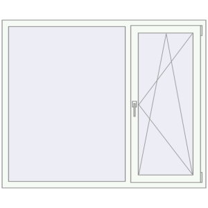 Купити Вікна 1580x1300 мм REHAU Brillant-Design Білий (RAL 9016) з двох сторін