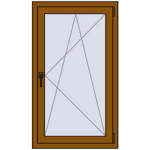 Купити Вікна 700x1200 мм REHAU Euro 70 GOLDEN OAK з двох сторін