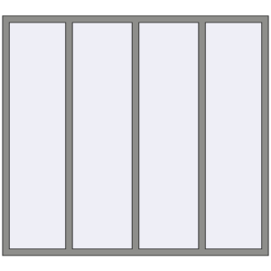 Купити Вікна 2000x1800 мм Altest Pony 375 RAL 9007 Grey aluminium з двох сторін