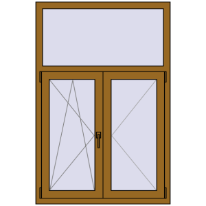 Купити Вікна 1000x1500 мм REHAU Euro 60 LIGHT_OAK з двох сторін