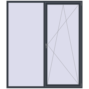 Купити Вікна 2000x2300 мм REHAU Brillant-Design ANTHRACITE_GREY_STRUKTURAL з двох сторін