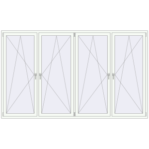 Купити Вікна 3000x1800 мм REHAU Euro 60 Білий (RAL 9016) з двох сторін