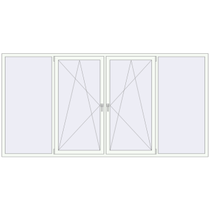 Купити Вікна 3200x1600 мм REHAU Euro 70 Білий (RAL 9016) з двох сторін