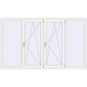 Купити Вікна 2450x1450 мм REHAU Euro 60 Білий (RAL 9016) з двох сторін