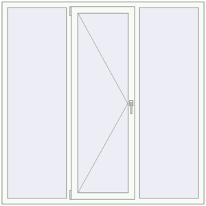Металопластикове вікно 1800x1800 мм Тристулкове (комплектація: За замовчуванням). Вид зсередини Купити Вікна 1800x1800 мм REHAU Brillant-Design Білий (RAL 9016) з двох сторін