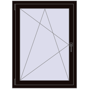 Купити Вікна 900x1200 мм REHAU Euro 60 BLACK_BROWN з двох сторін