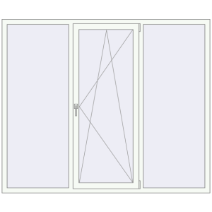 Купити Вікна 2050x1710 мм REHAU SYNEGO MD Білий (RAL 9016) з двох сторін