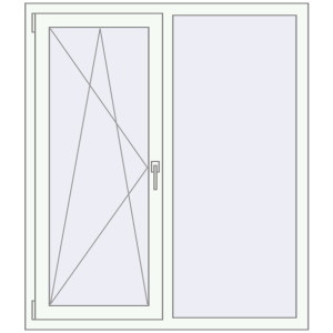 Купити Вікна 1180x1360 мм REHAU Euro 60 Білий (RAL 9016) з двох сторін