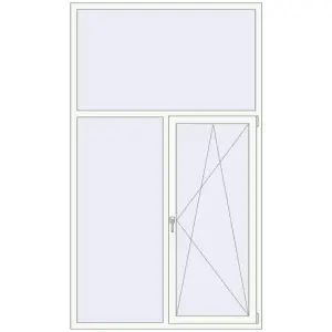 Купити Вікна 1470x2500 мм REHAU Brillant-Design Білий (RAL 9016) з двох сторін