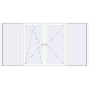 Купити Вікна 2700x1400 мм REHAU Euro 60 Білий (RAL 9016) з двох сторін