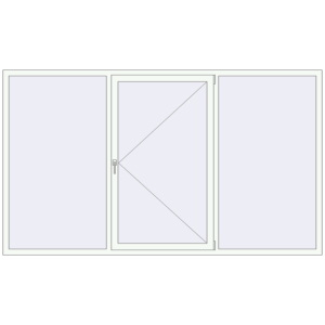 Купити Вікна 2760x1600 мм REHAU Euro 60 Білий (RAL 9016) з двох сторін