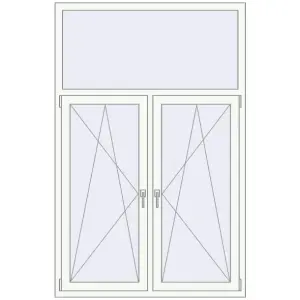 Купити Вікна 1270x1960 мм REHAU Euro 70 Білий (RAL 9016) з двох сторін