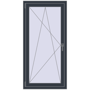 Купити Вікна 700x1450 мм REHAU SYNEGO MD ANTHRACITE_GREY_STRUKTURAL з двох сторін