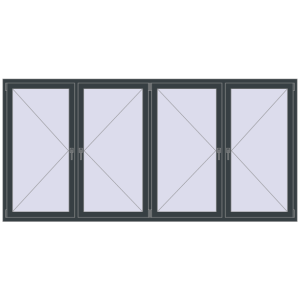 Купити Вікна 3000x1450 мм Altest Pony 375 RAL 7016 Anthracite grey з двох сторін