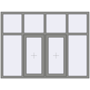 Купити Вікна 2000x1500 мм Altest Pony 375 RAL 9007 Grey aluminium з двох сторін