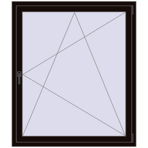 Купити Вікна 1200x1400 мм REHAU Euro 70 BLACK_BROWN з двох сторін