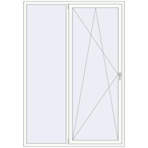 Купити Вікна 1600x2300 мм REHAU Brillant-Design Білий (RAL 9016) з двох сторін
