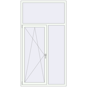 Купити Вікна 1200x2250 мм REHAU Euro 70 Білий (RAL 9016) з двох сторін
