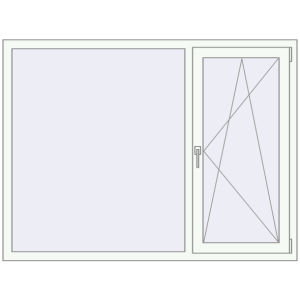 Купити Вікна 1640x1230 мм REHAU Brillant-Design Білий (RAL 9016) з двох сторін