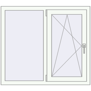 Купити Вікна 1100x970 мм REHAU Euro 70 Білий (RAL 9016) з двох сторін