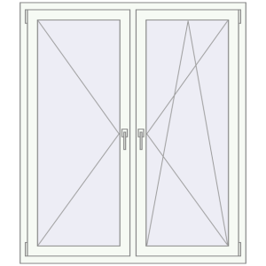 Купити Вікна 1300x1500 мм REHAU Euro 70 Білий (RAL 9016) з двох сторін