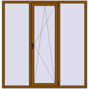 Купити Вікна 1750x1800 мм REHAU Euro 70 GOLDEN OAK з двох сторін