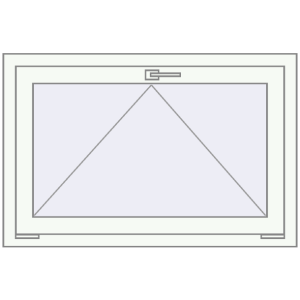Металопластикове вікно 1000x700 мм Одностулкове (комплектація: Оптимальна). Вид зсередини Купити Вікна 1000x700 мм REHAU Euro 60