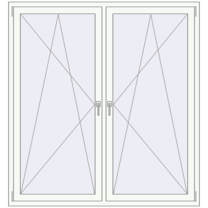 Купити Вікна 1620x1730 мм REHAU Brillant-Design Білий (RAL 9016) з двох сторін