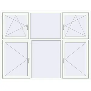 Купити Вікна 2200x1700 мм REHAU Euro 60 Білий (RAL 9016) з двох сторін
