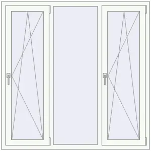 Купити Вікна 1500x1500 мм REHAU Euro 70 Білий (RAL 9016) з двох сторін
